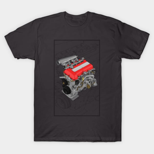 SR20 DET illustration T-Shirt by ArtyMotive